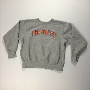 Vintage NBC Sports Crewneck Sweatshirt Gray Sz M Experience Store NYC USA